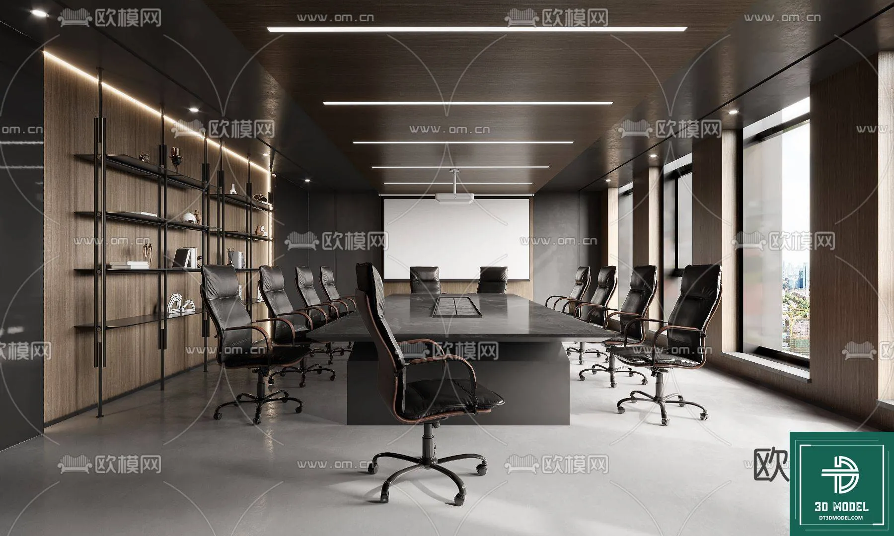 Meeting Room 3D Scene - Interior Design - 049