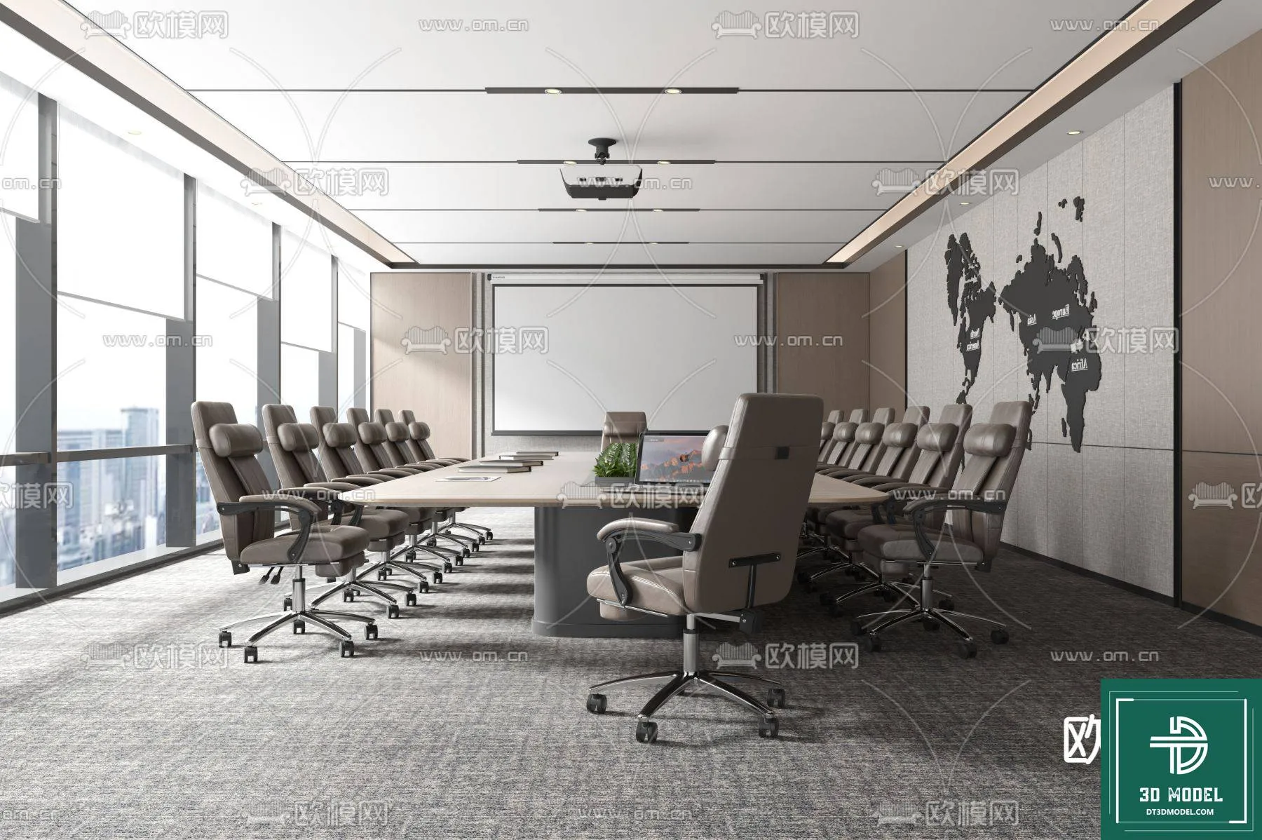 Meeting Room 3D Scene - Interior Design - 050