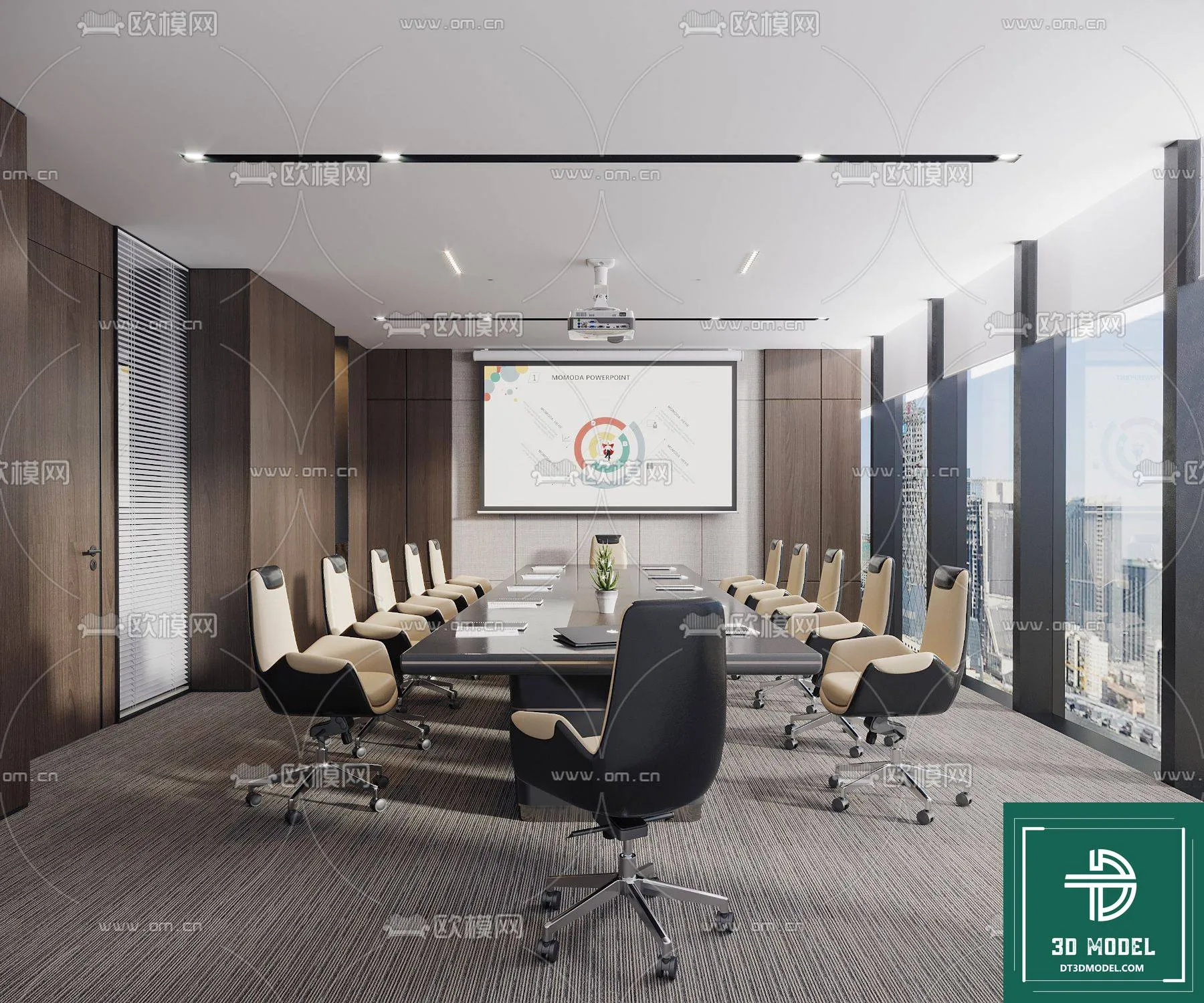 Meeting Room 3D Scene - Interior Design - 051
