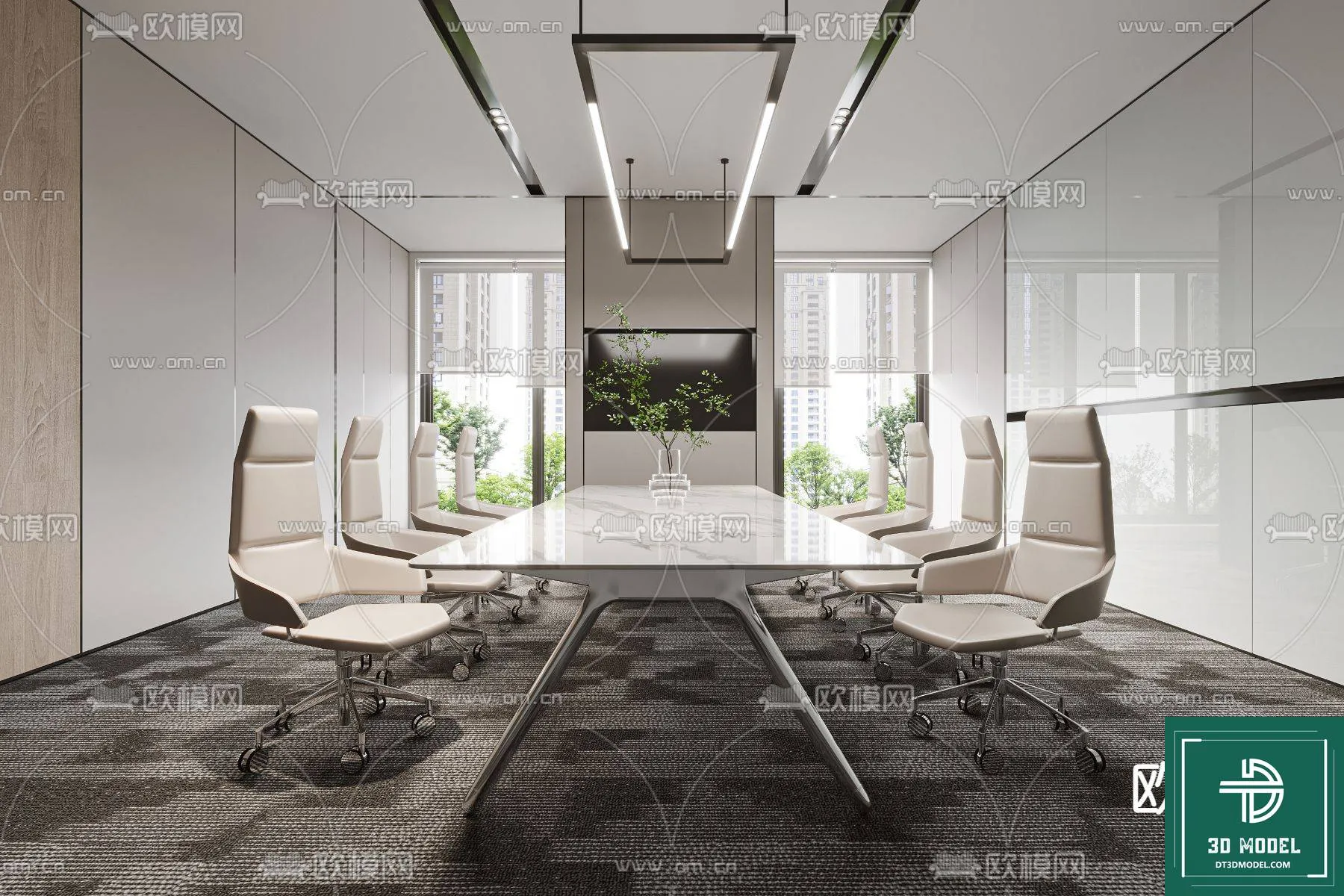 Meeting Room 3D Scene - Interior Design - 053