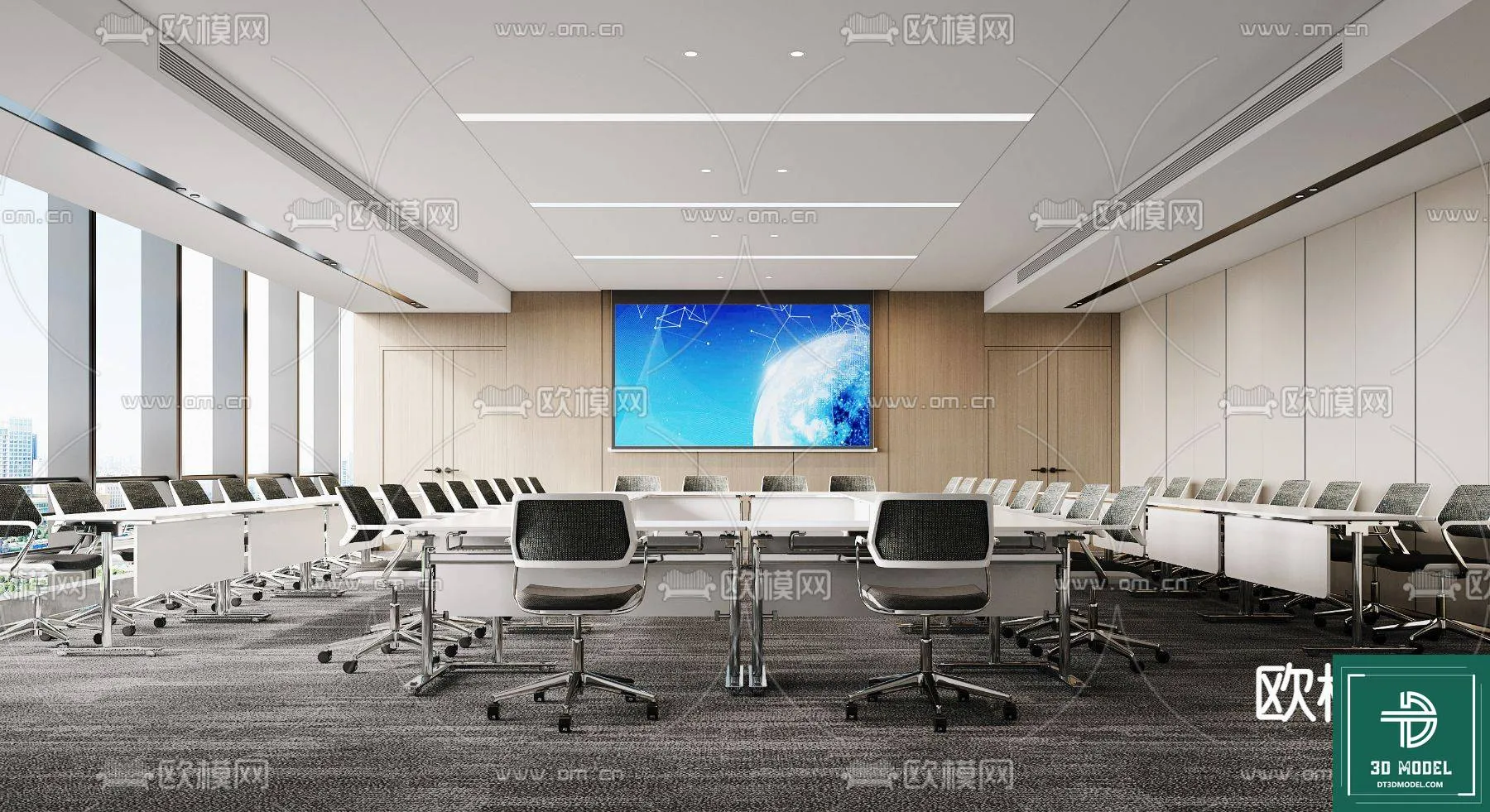 Meeting Room 3D Scene - Interior Design - 054