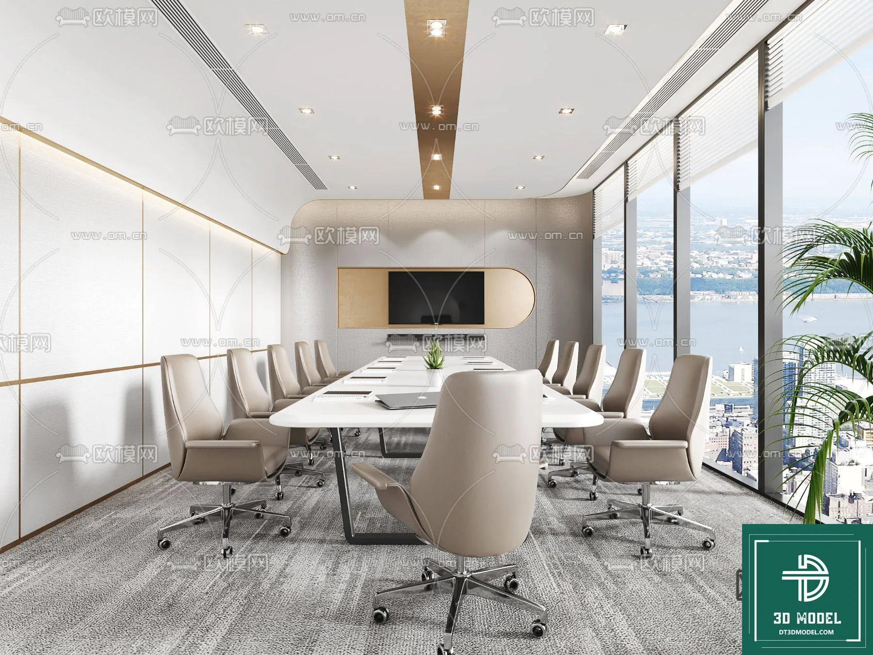 Meeting Room 3D Scene - Interior Design - 055