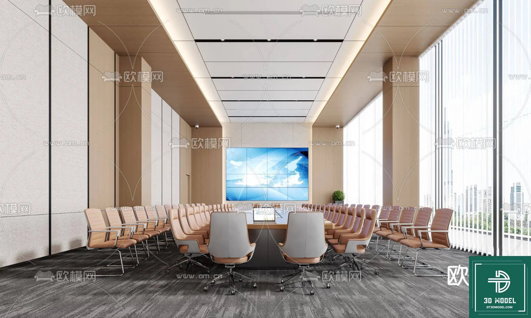 Meeting Room 3D Scene - Interior Design - 057
