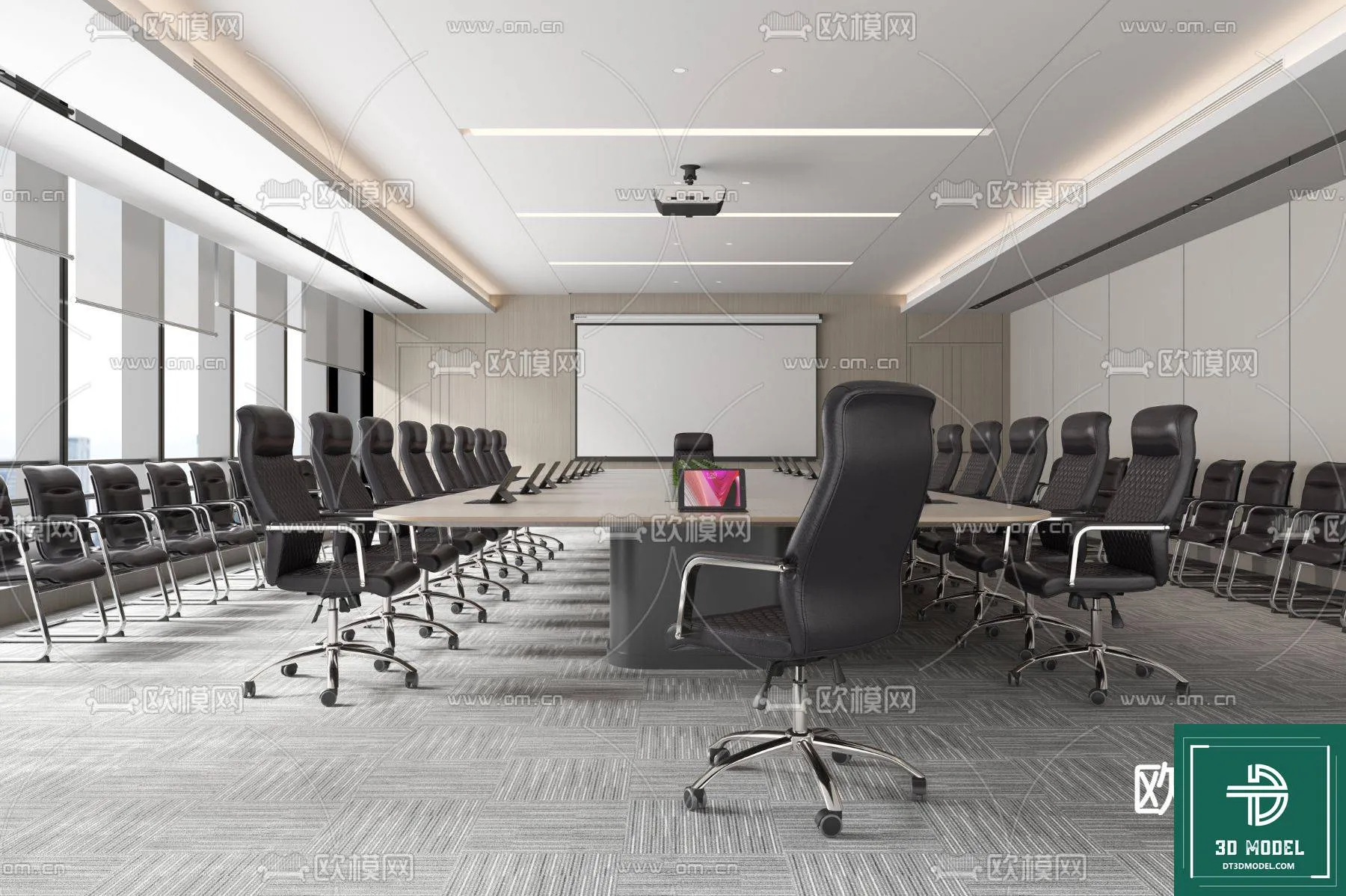 Meeting Room 3D Scene - Interior Design - 058