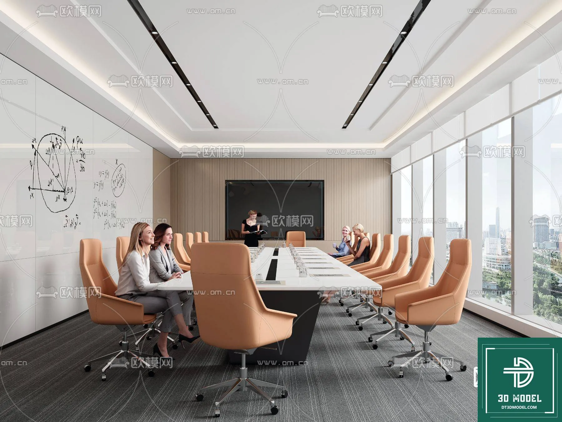 Meeting Room 3D Scene - Interior Design - 059