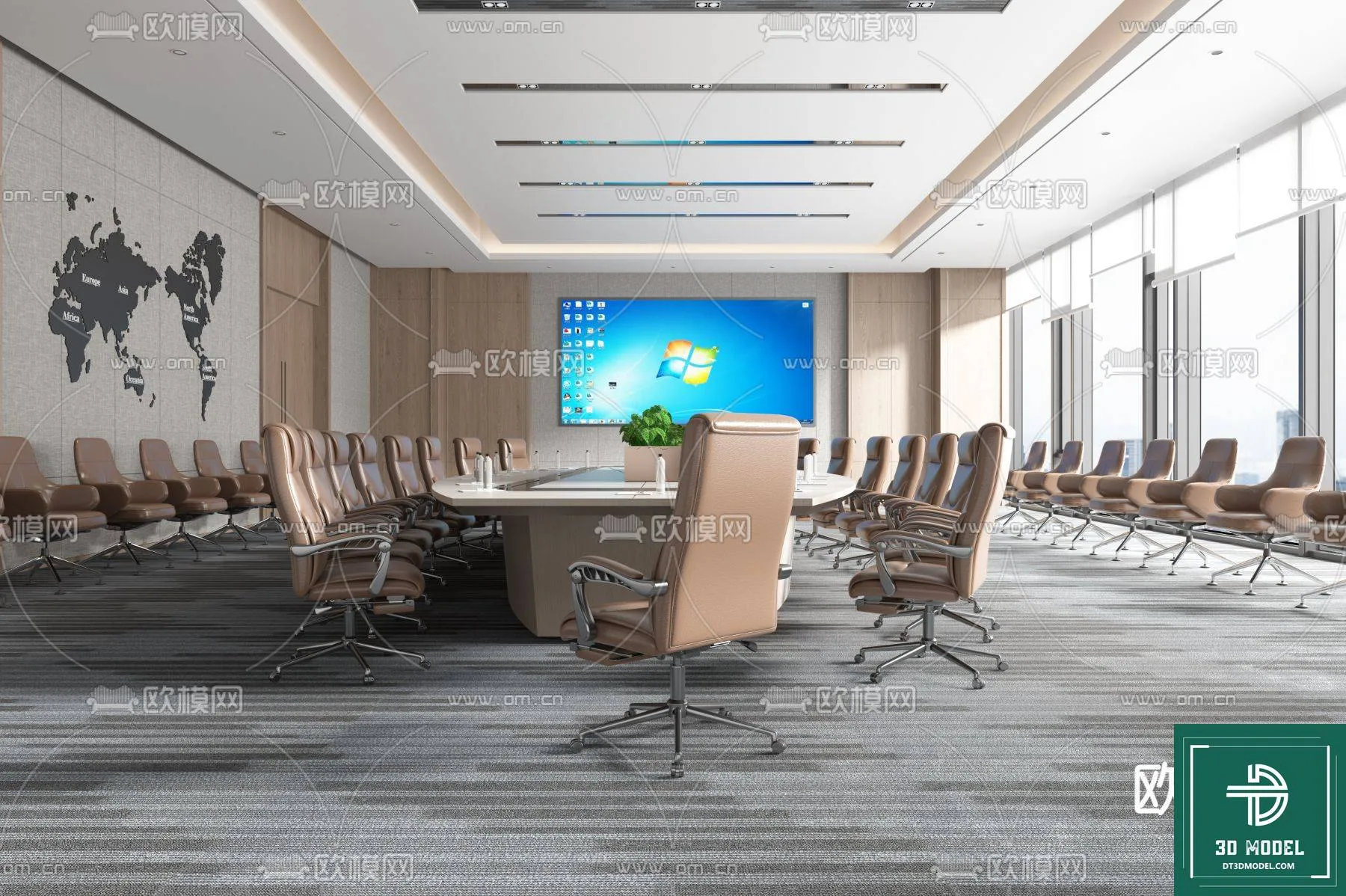 Meeting Room 3D Scene - Interior Design - 062