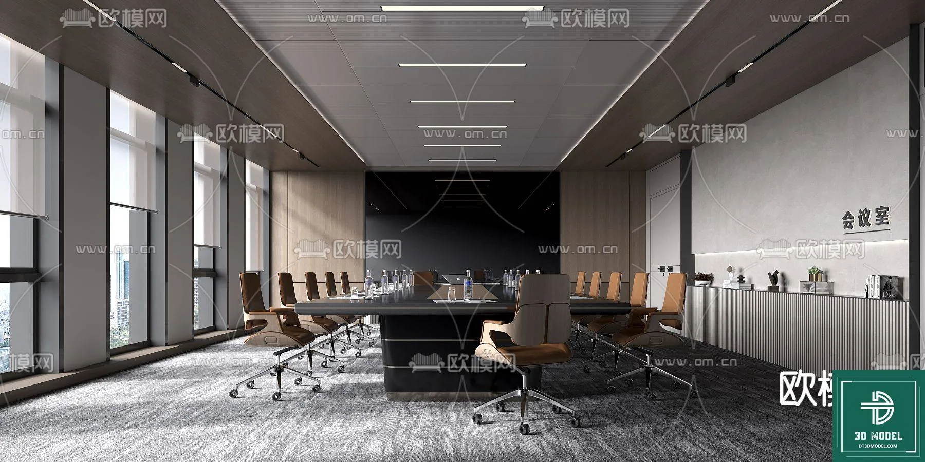 Meeting Room 3D Scene - Interior Design - 064