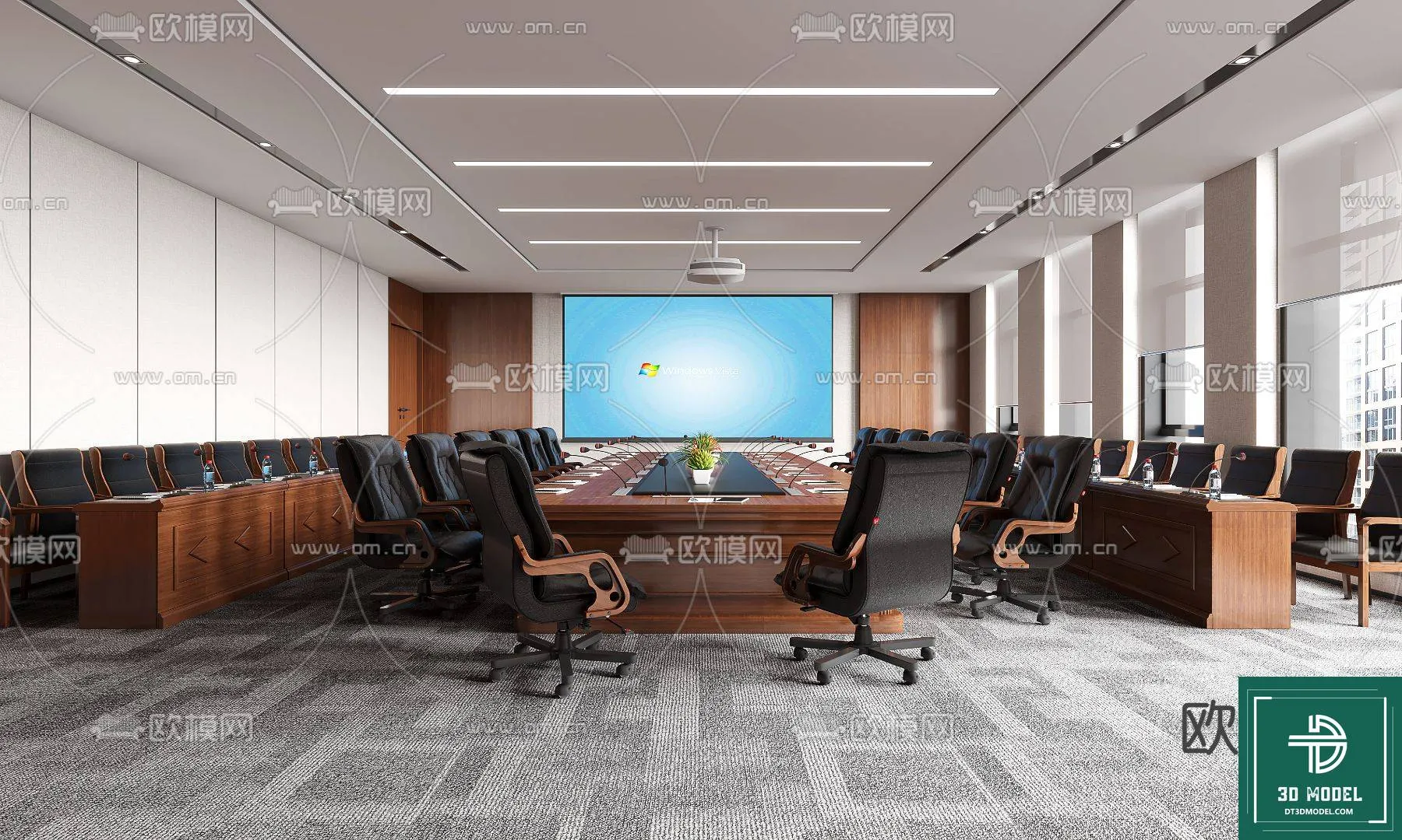 Meeting Room 3D Scene - Interior Design - 069