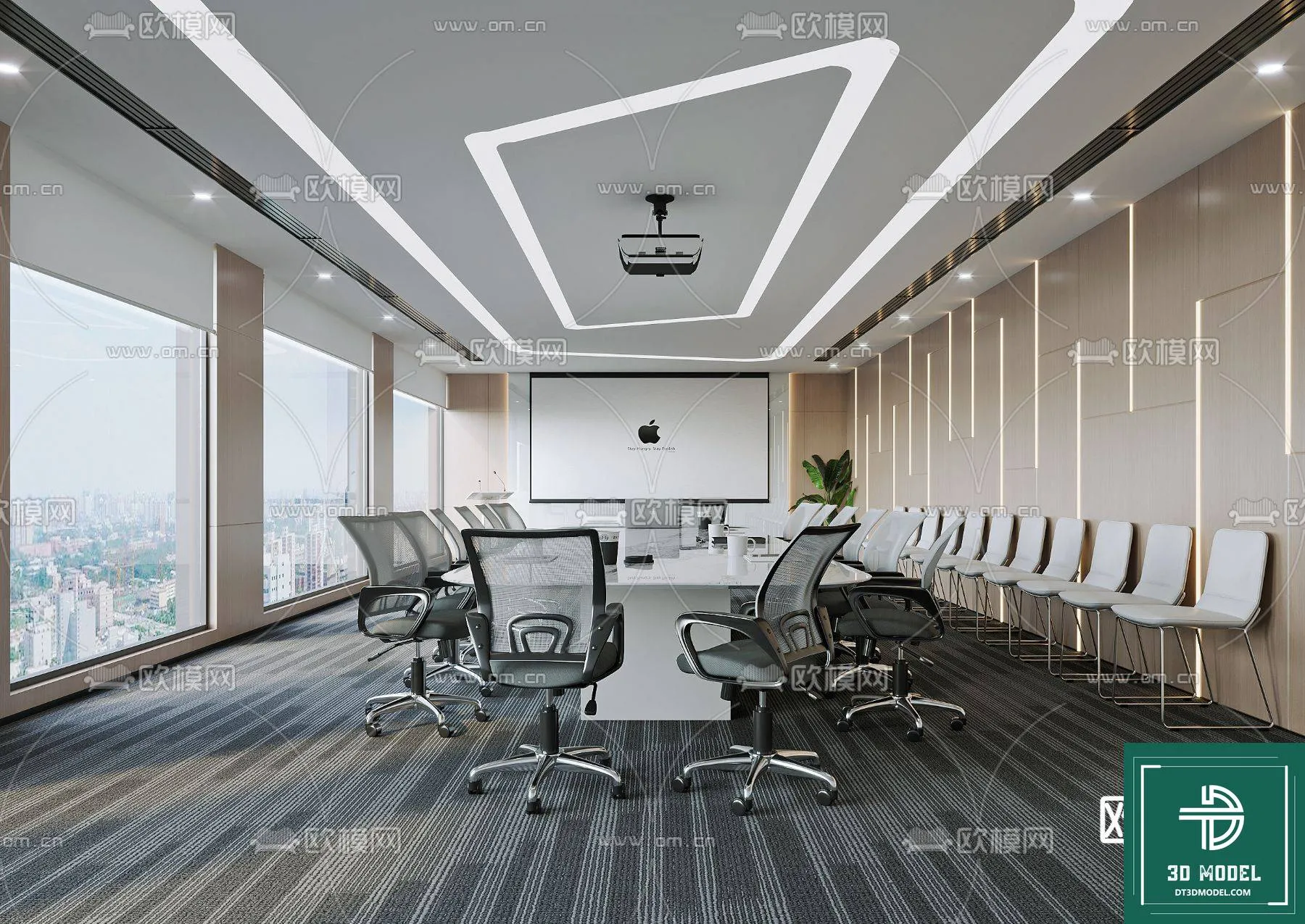 Meeting Room 3D Scene - Interior Design - 072