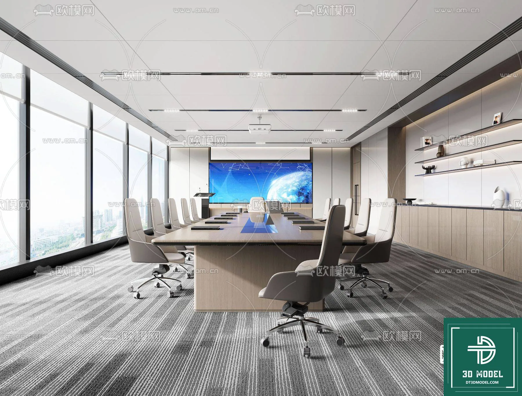 Meeting Room 3D Scene - Interior Design - 073