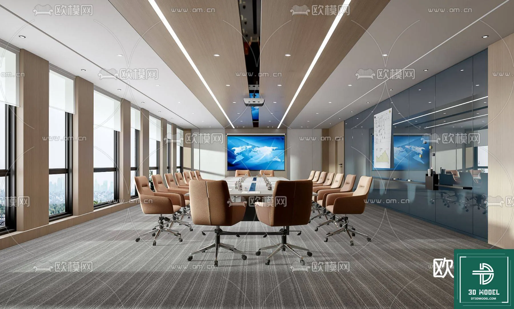 Meeting Room 3D Scene - Interior Design - 076