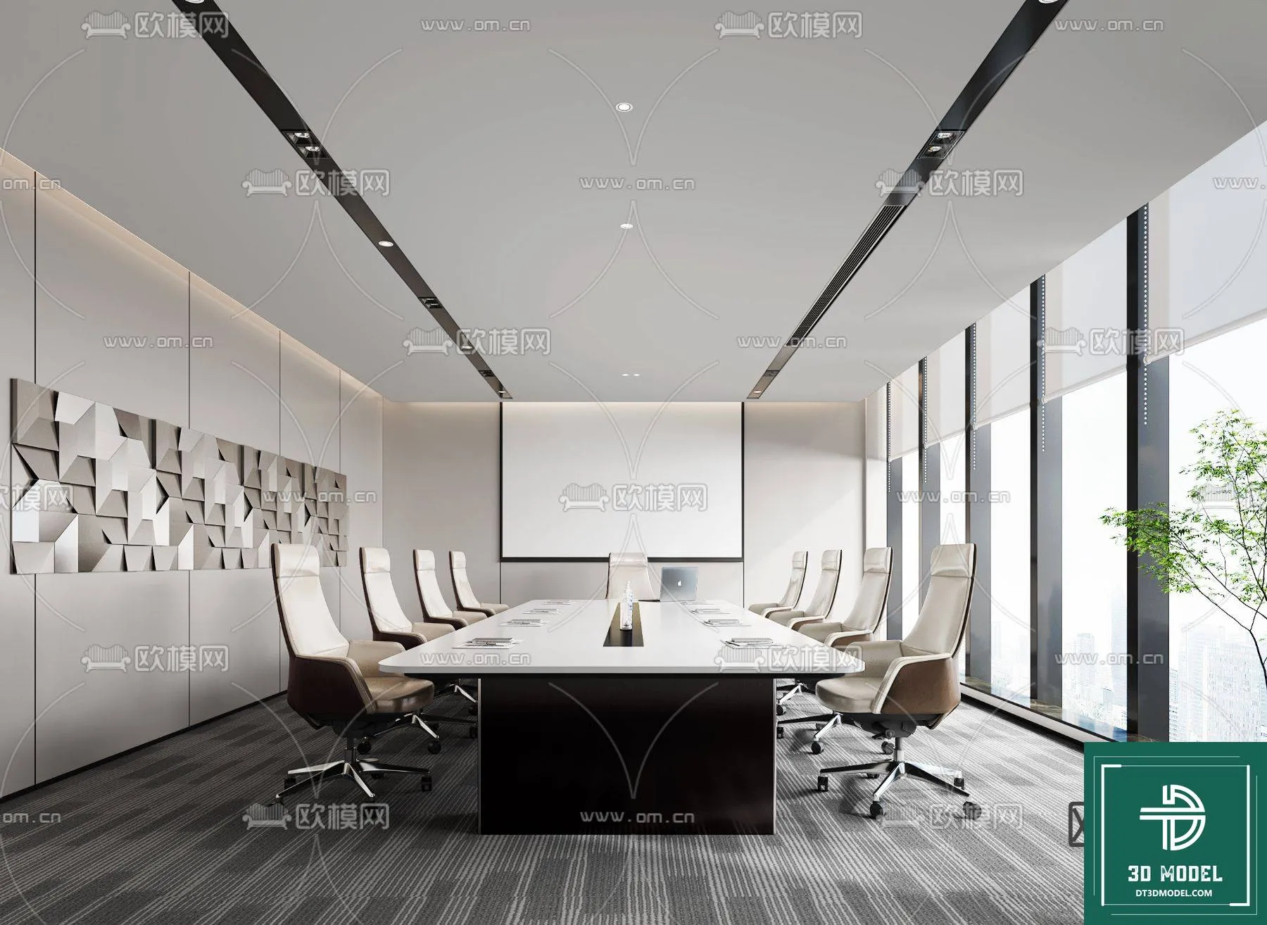 Meeting Room 3D Scene - Interior Design - 077