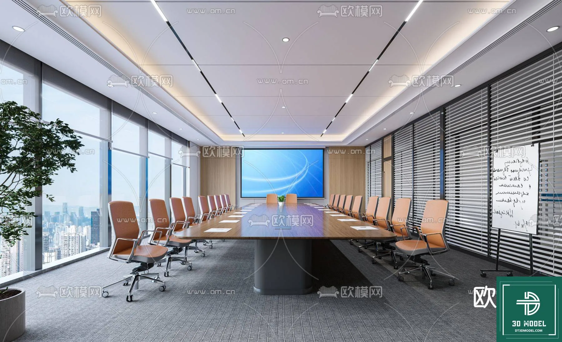 Meeting Room 3D Scene - Interior Design - 080