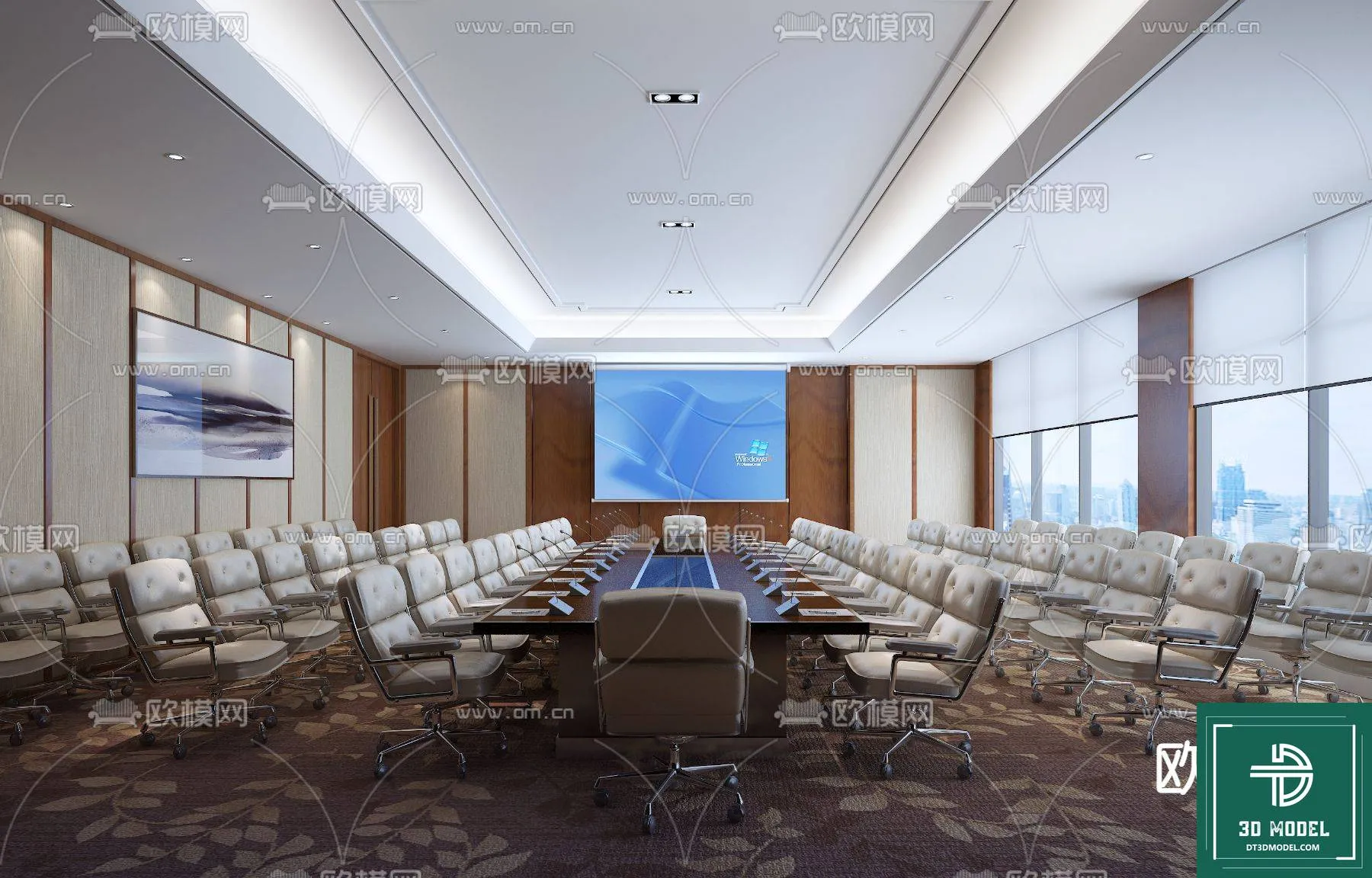 Meeting Room 3D Scene - Interior Design - 081