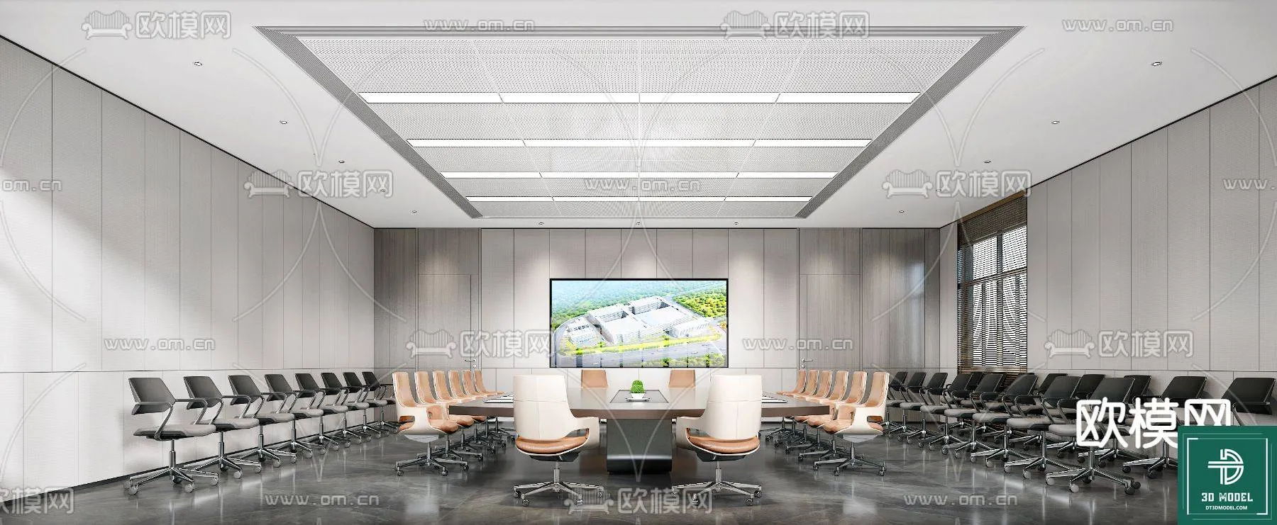 Meeting Room 3D Scene - Interior Design - 082