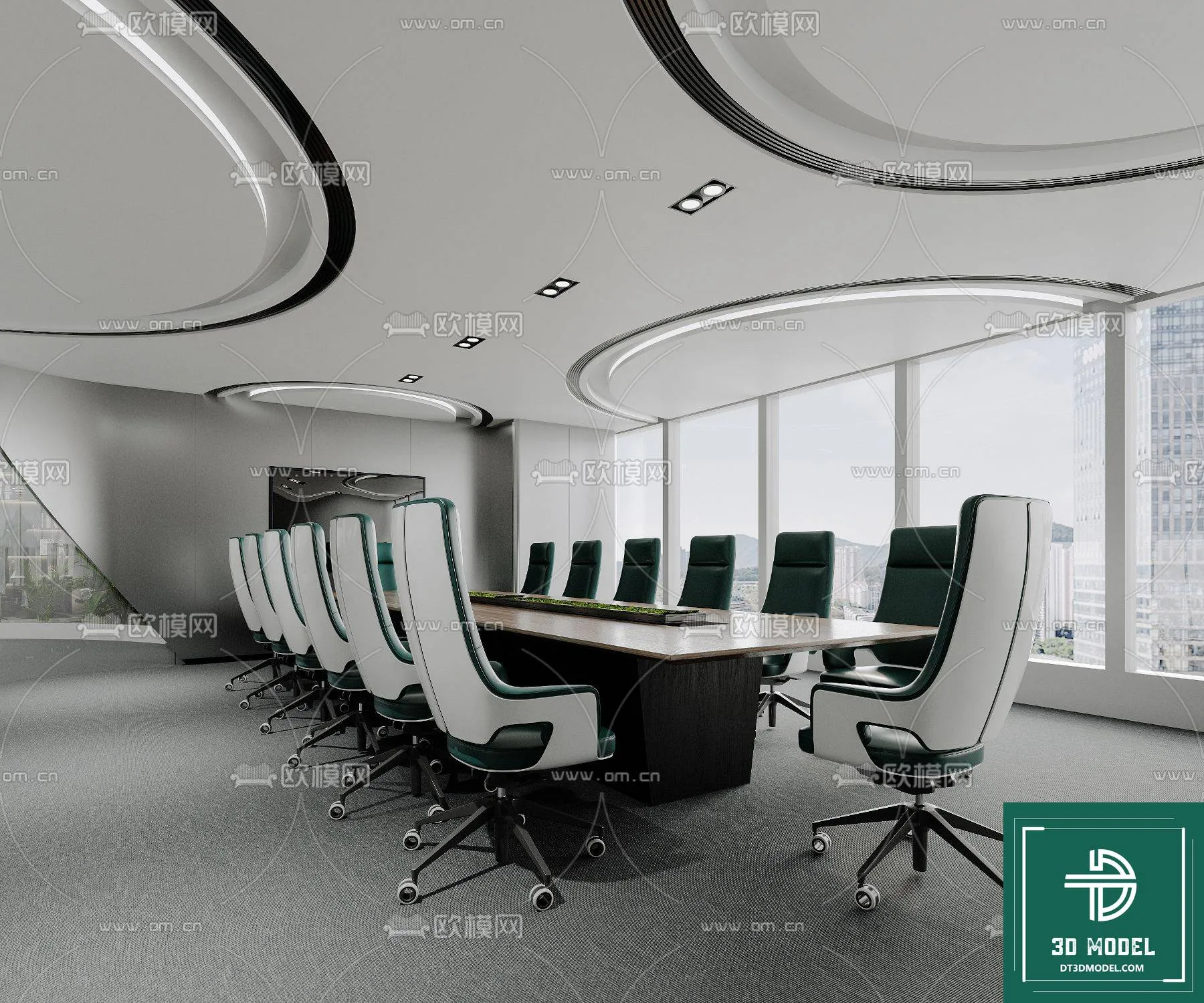 Meeting Room 3D Scene - Interior Design - 084