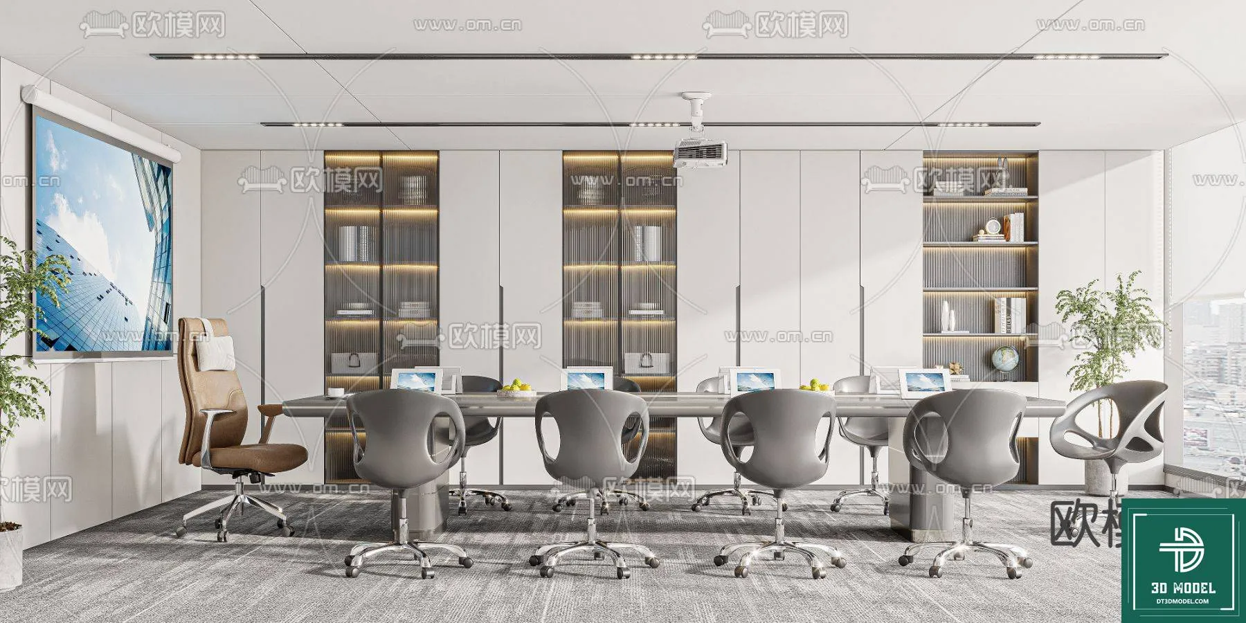 Meeting Room 3D Scene - Interior Design - 087