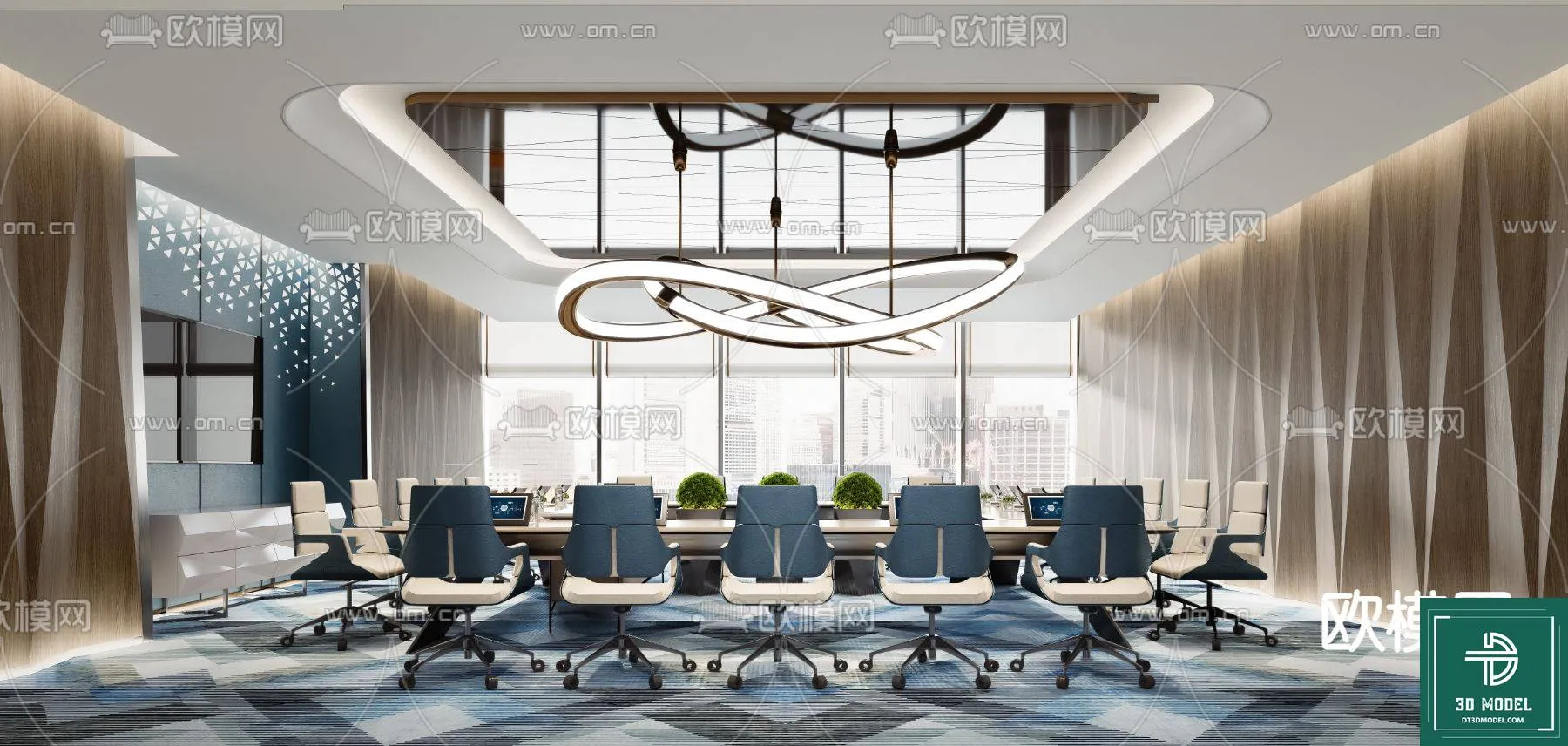 Meeting Room 3D Scene - Interior Design - 089