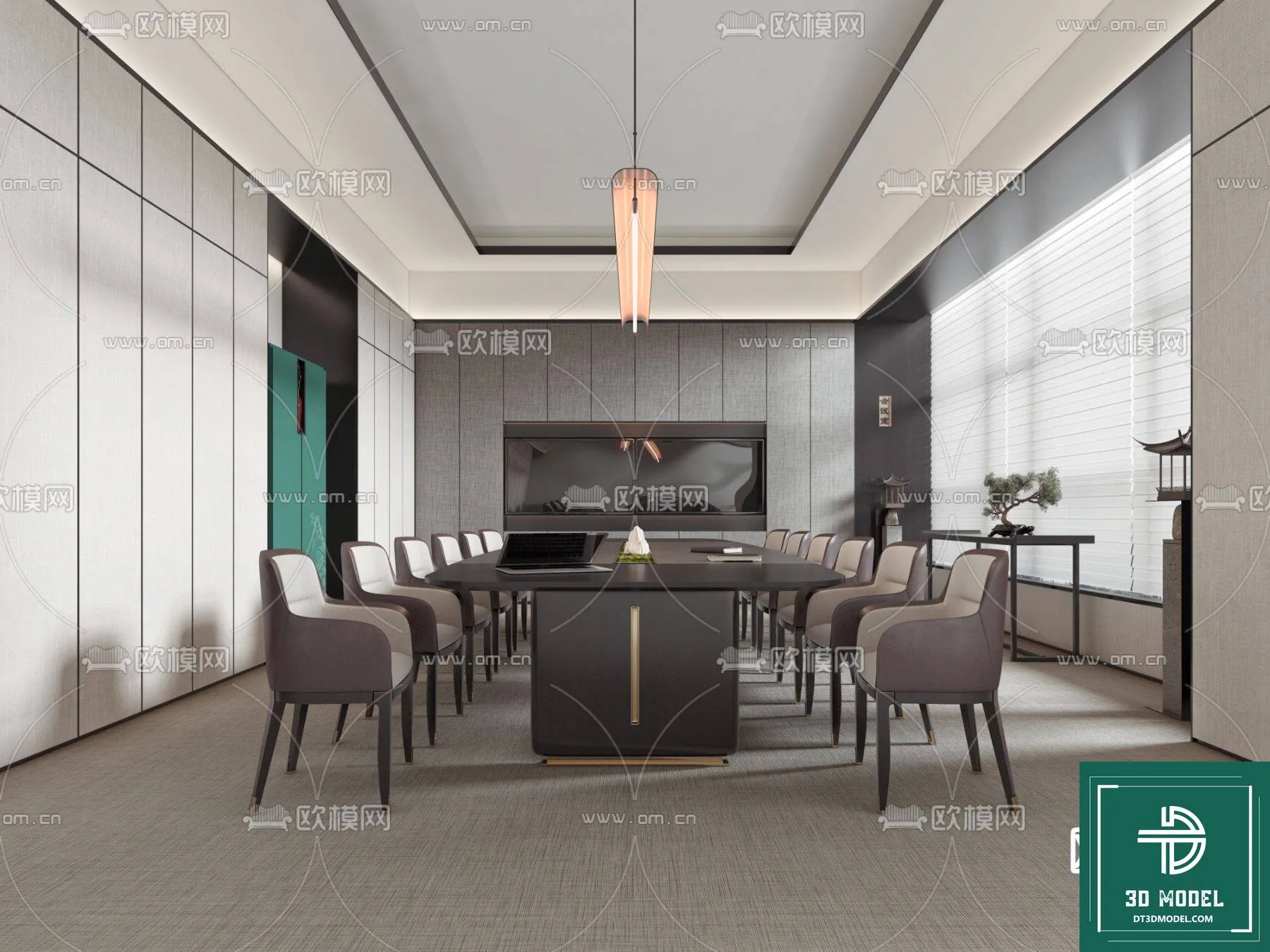 Meeting Room 3D Scene - Interior Design - 090