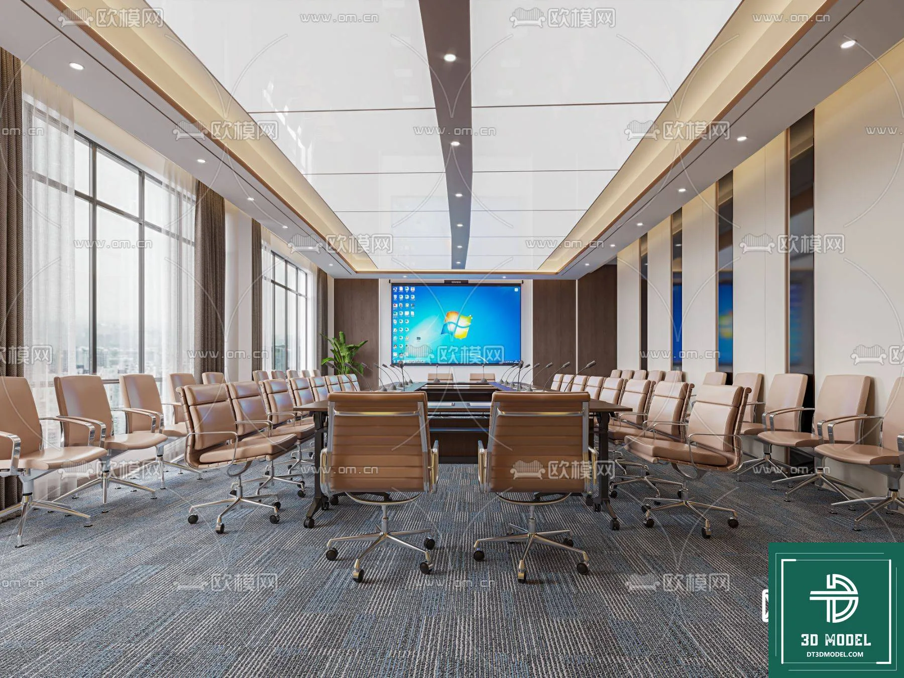 Meeting Room 3D Scene - Interior Design - 092