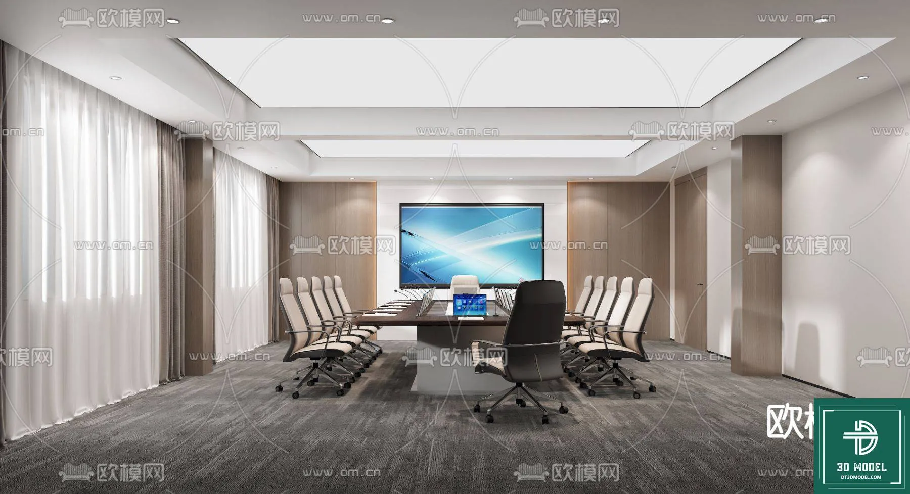 Meeting Room 3D Scene - Interior Design - 094