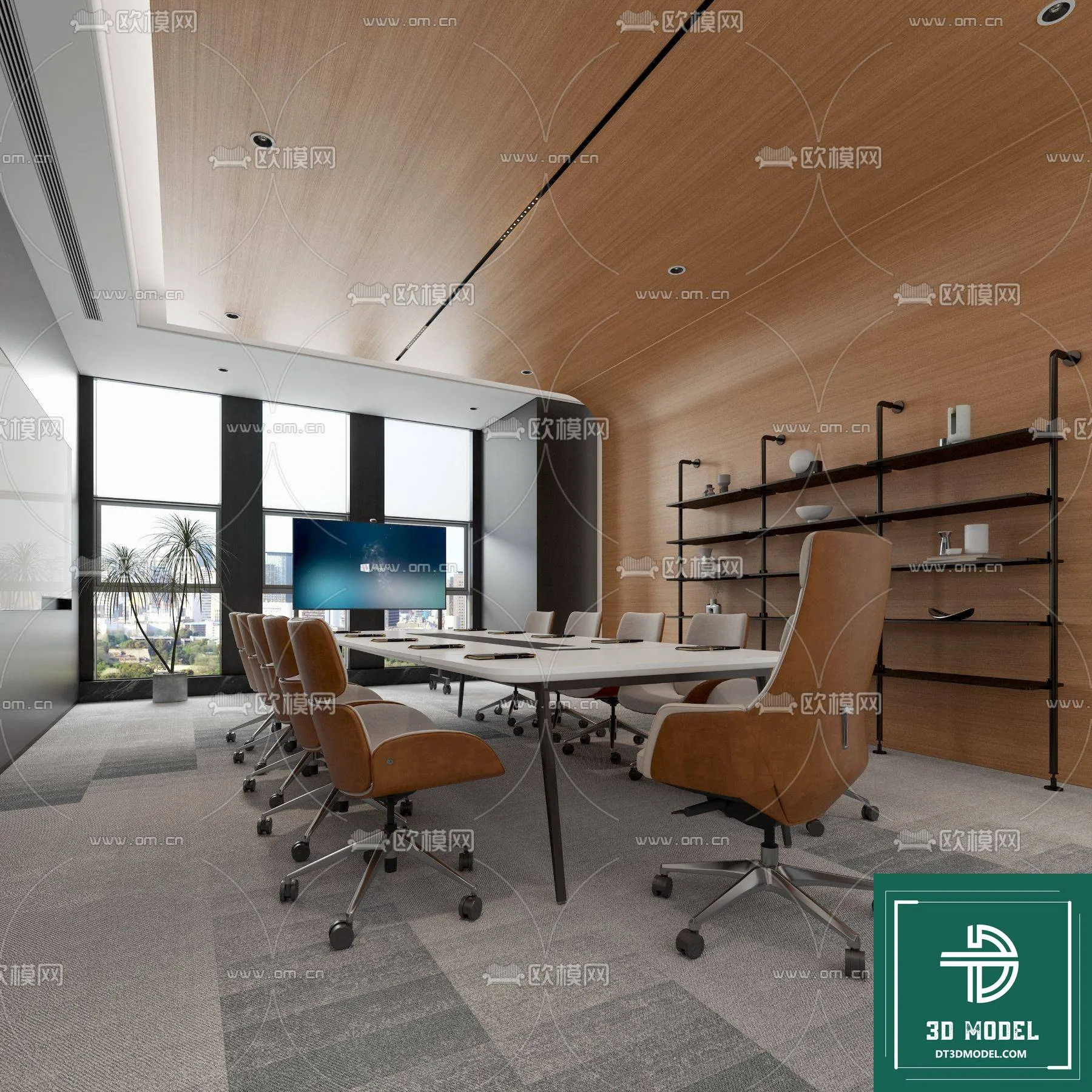 Meeting Room 3D Scene - Interior Design - 096