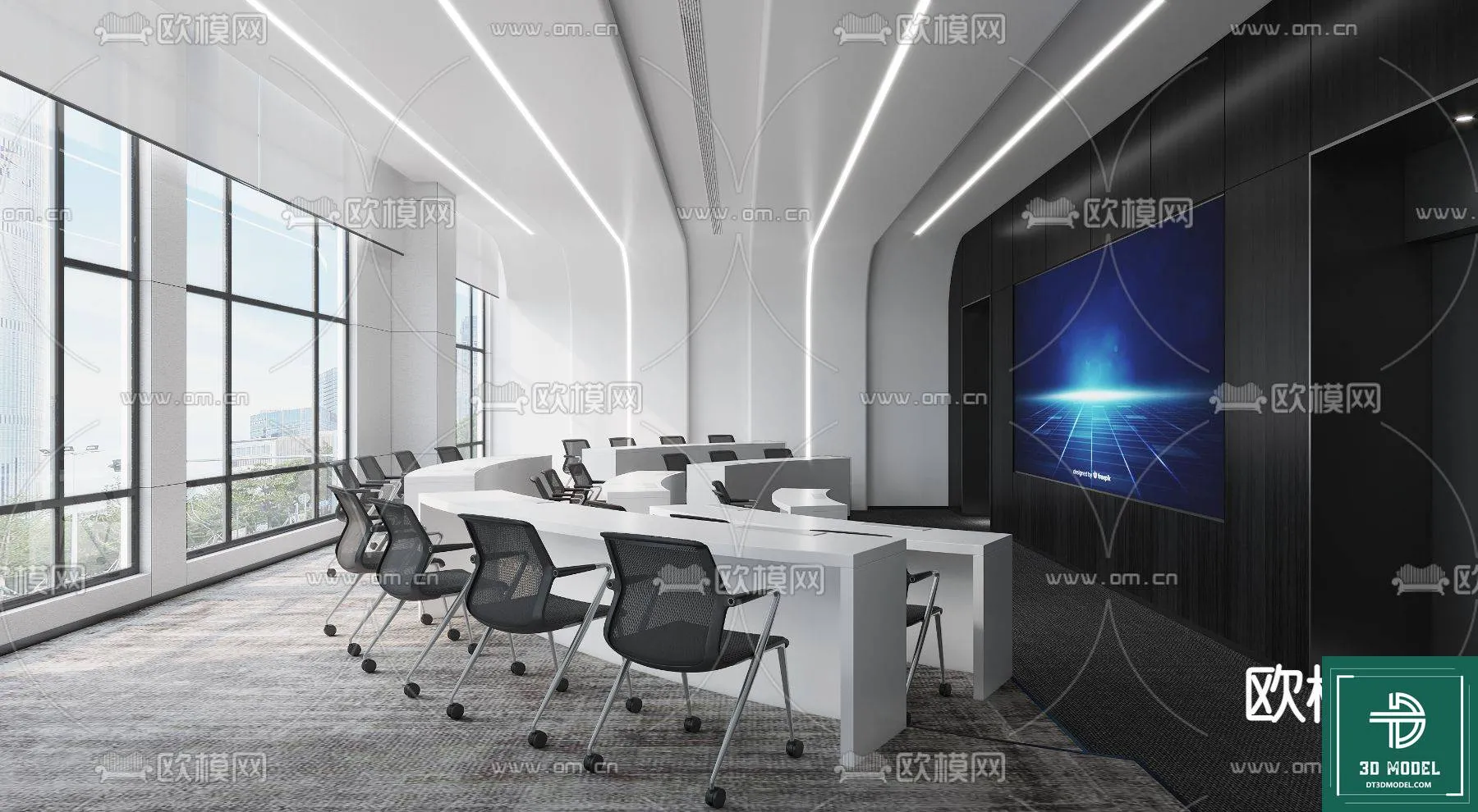 Meeting Room 3D Scene - Interior Design - 097