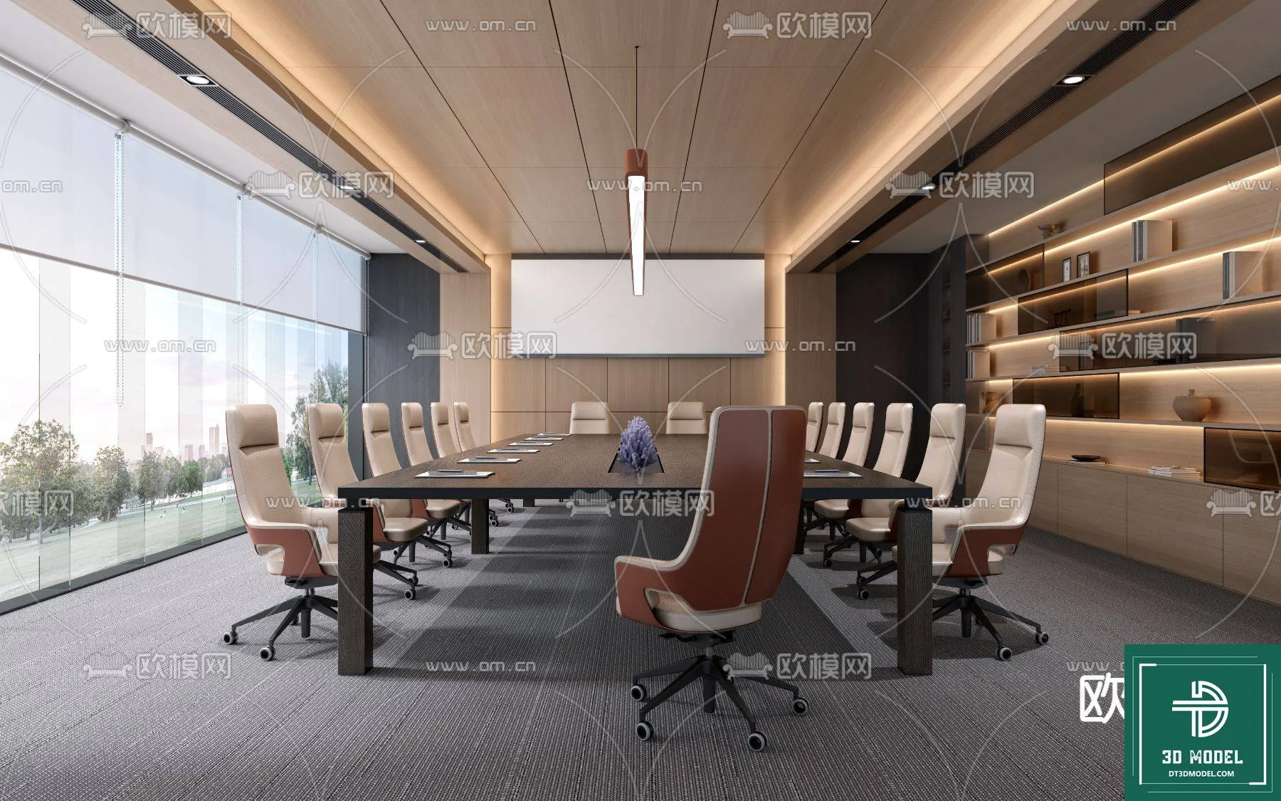 Meeting Room 3D Scene - Interior Design - 098