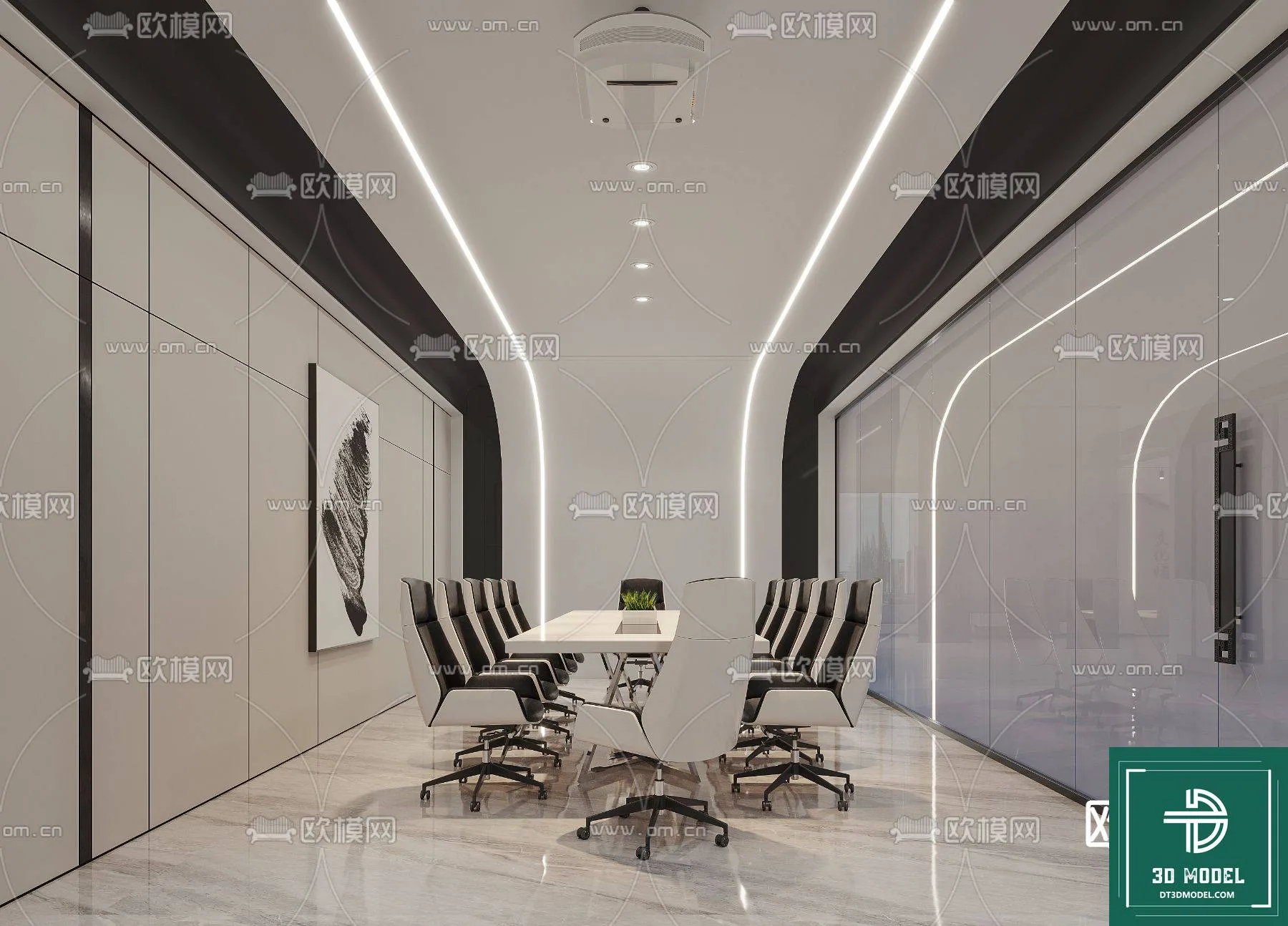 Meeting Room 3D Scene - Interior Design - 101