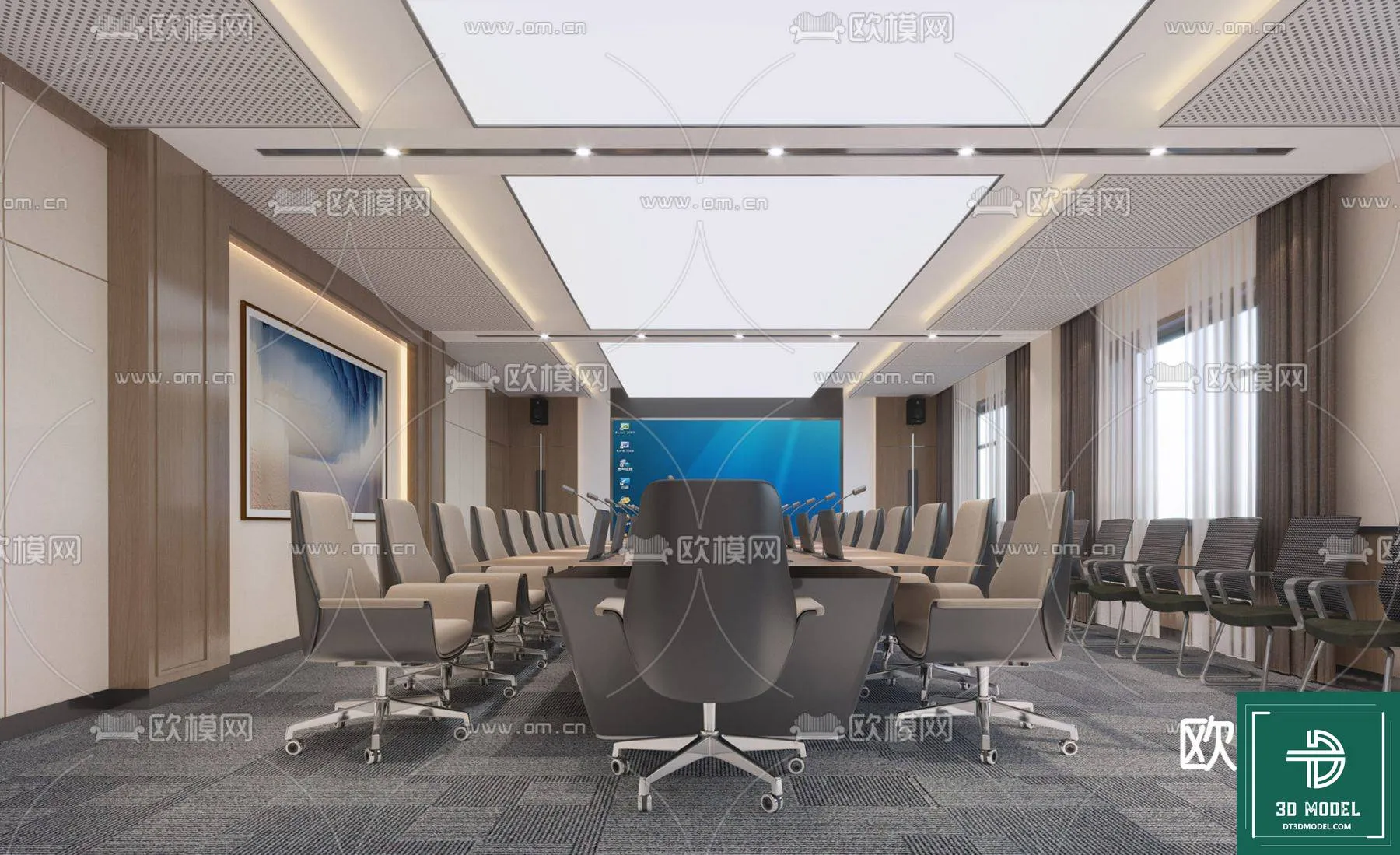 Meeting Room 3D Scene - Interior Design - 103