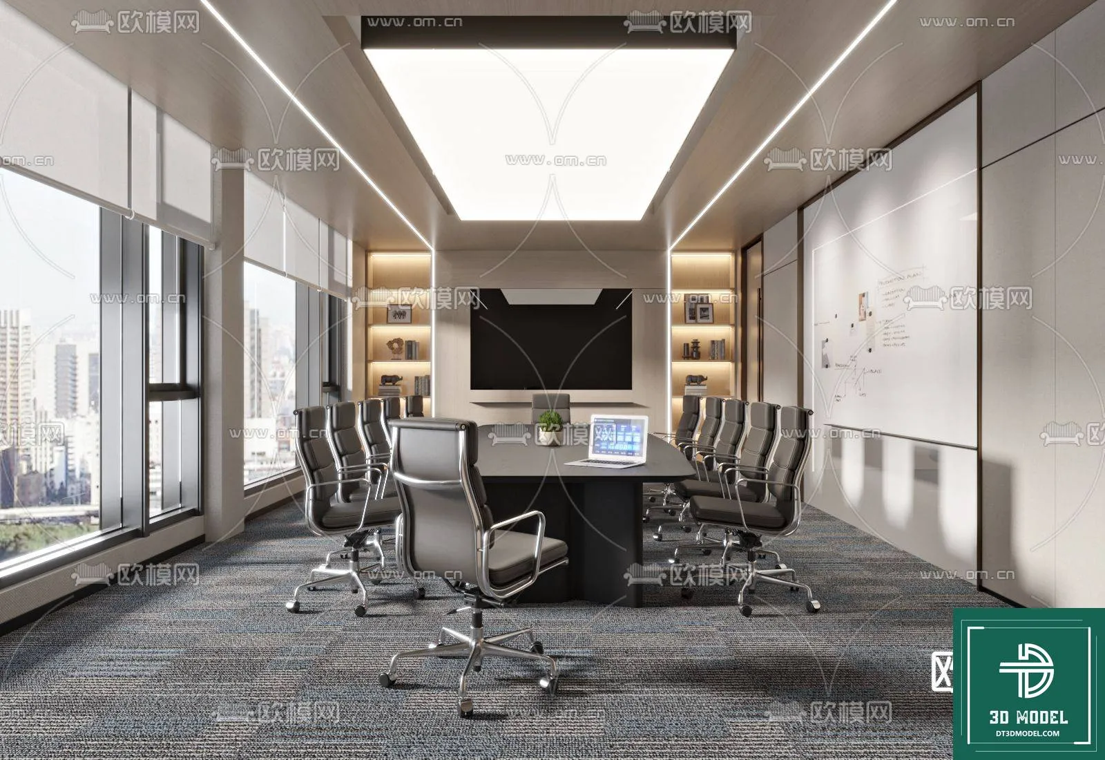 Meeting Room 3D Scene - Interior Design - 106