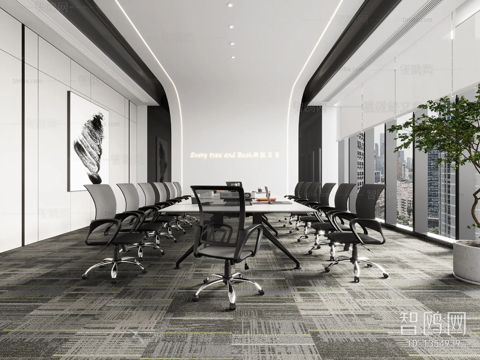 Meeting Room 3D Scene - Interior Design - 111