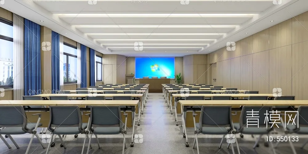 Meeting Room 3D Scene - Interior Design - 116