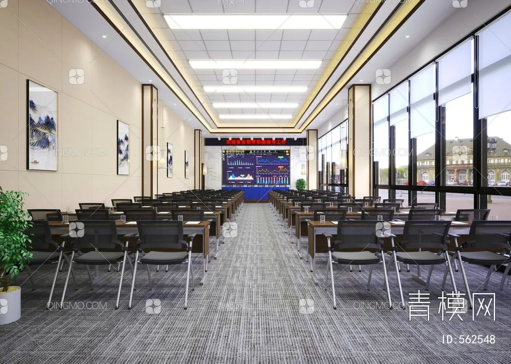 Meeting Room 3D Scene - Interior Design - 121