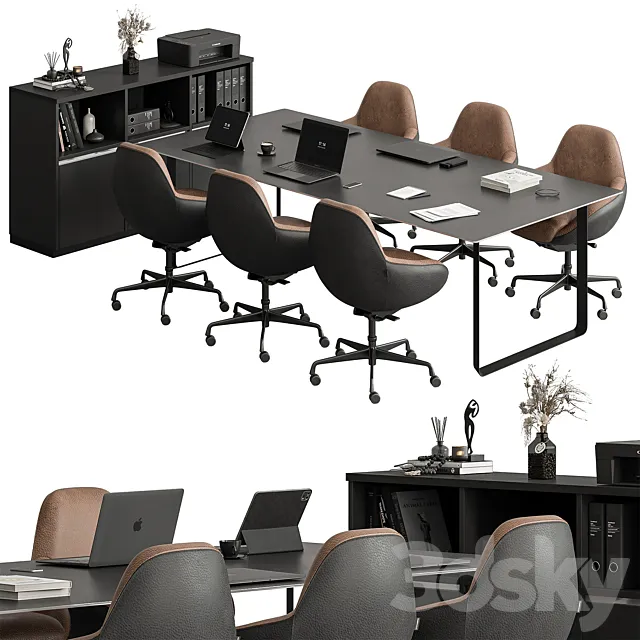 Meeting Table - Office Furniture 434 3D Model