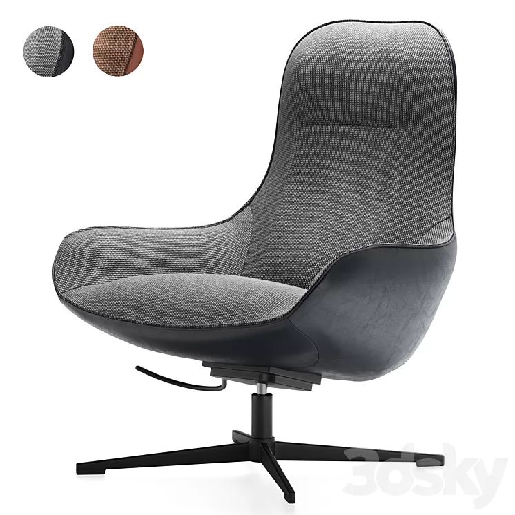 Meg Rolf Benz armchair and ottoman 3D Model Free