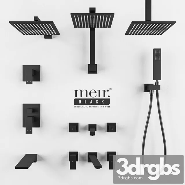 Meir Black Set 04 3D Model Free