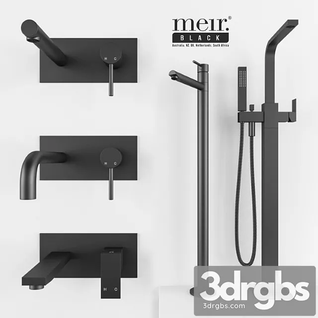 Meir Black Set 06 3D Model Free