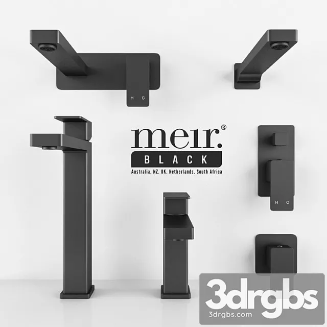 Meir Black Set 17 3D Model Free