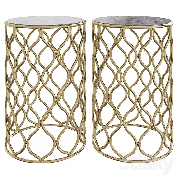 Meja Tembaga Kuningan Magelang 3D Model