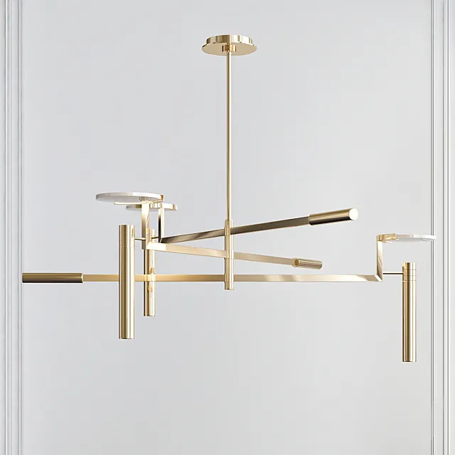 Melange Large Floating Disc Chandelier 3DModel