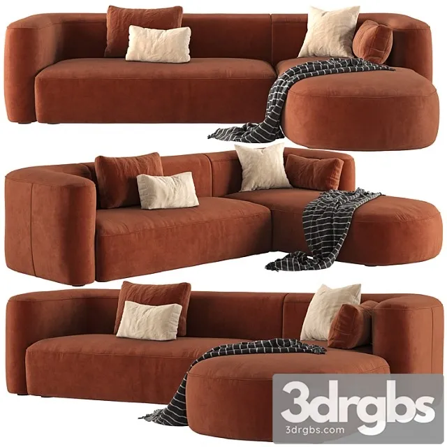 Mellow Sectional Sofa By Acanva 1 3D Model Free