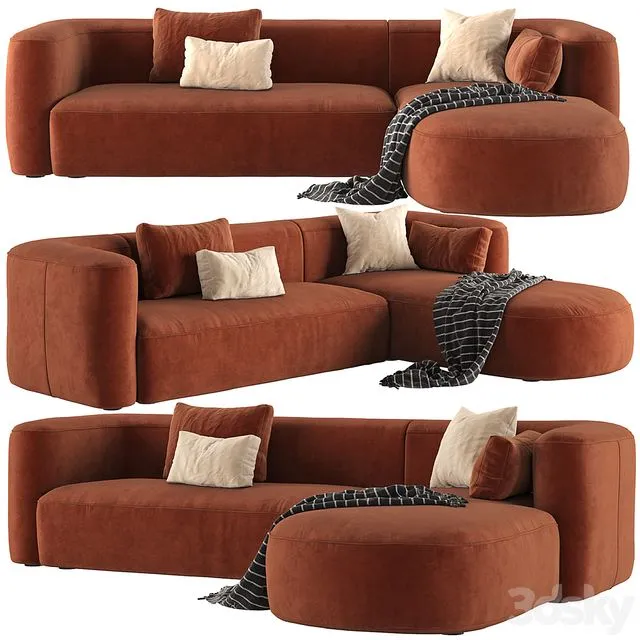 Mellow Sectional Sofa by Acanva 3D Model