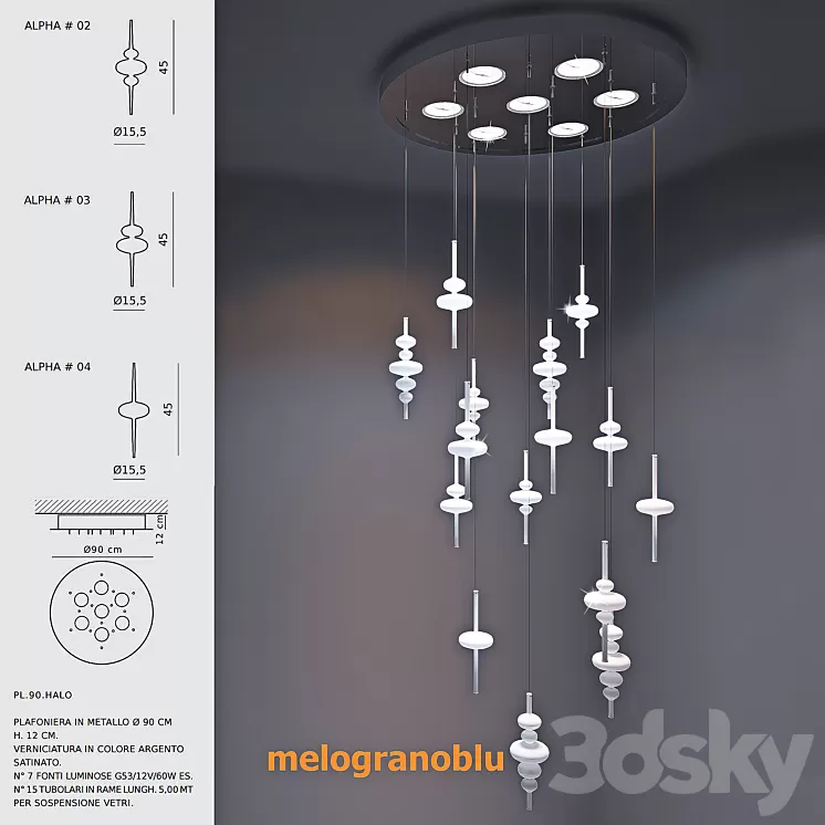 Melogranoblu Lamp ALPHA 3D Model