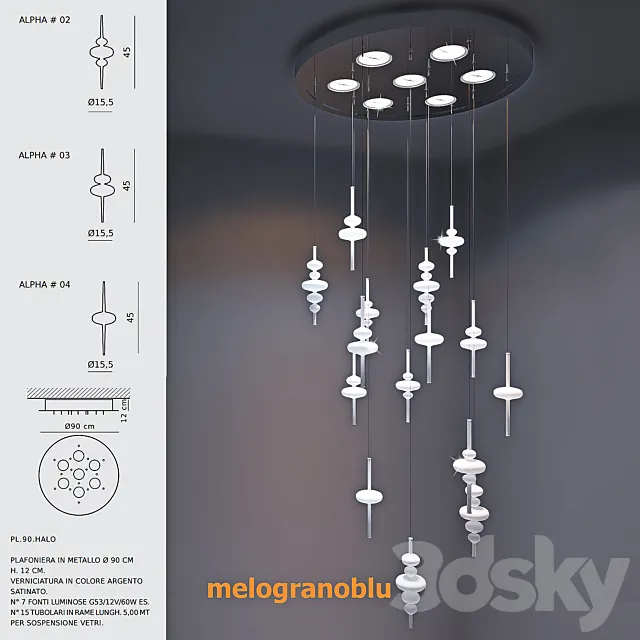 Melogranoblu Lamp ALPHA 3DModel