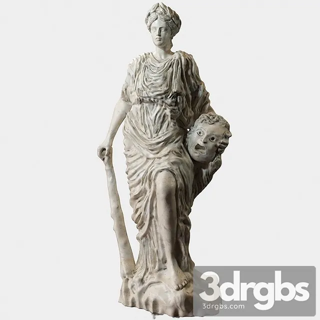 Melphomene Statue 3D Model Free