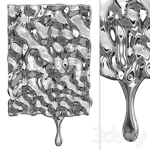 Melting Wall Art sculpture 3DModel