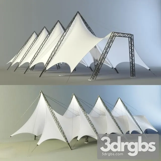 Membran Tent Outdoor 2 3D Model Free