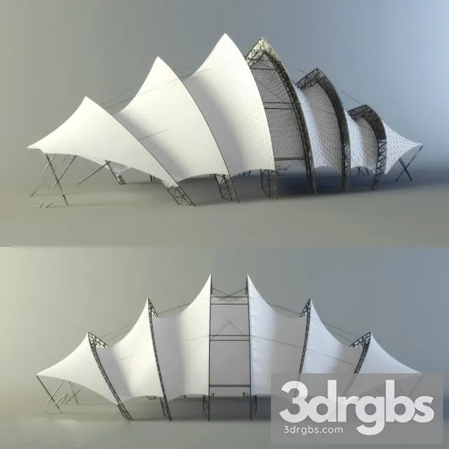 Membran Tent Outdoor 3D Model Free
