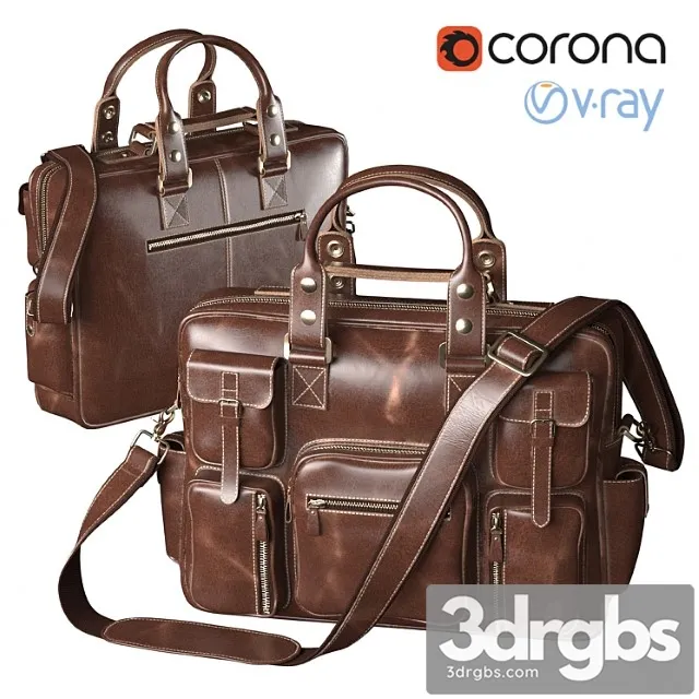 Men's leather bag silo 3D Model Free